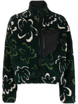 District Vision DISTRICT VISION CROPPED PILE FLEECE JACKET - Green
