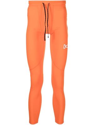 District Vision logo-print leggings - Orange