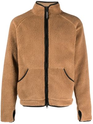 District Vision zip-up fleece jacket - Brown