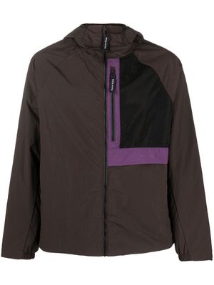 District Vision zip-up hooded jacket - Brown