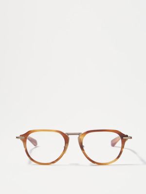 Dita Eyewear - Altrist Horn-effect Acetate Glasses - Mens - Brown Yellow