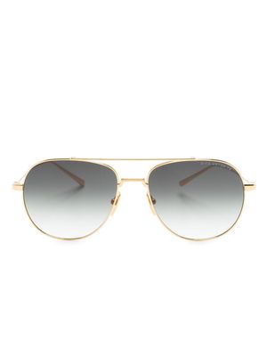 Dita Eyewear logo-print round-frame sunglasses - Gold