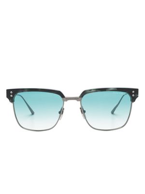 Dita Eyewear logo-print square-frame sunglasses - Silver