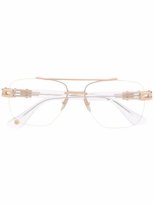 Dita Eyewear matte-finish pilot-frame glasses - White