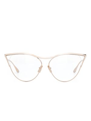 Dita Eyewear Revoir cut-out detail cat-eye frame glasses - Gold