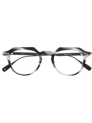 Dita Eyewear swirl-effect round-frame glasses - Black