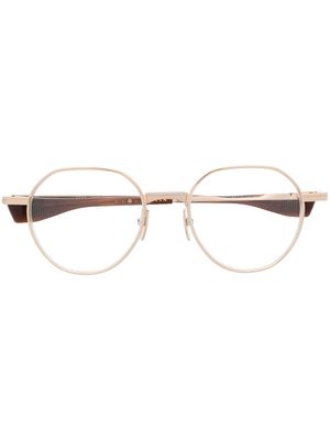 Dita Eyewear tortoiseshell-effect round-frame glasses - Gold