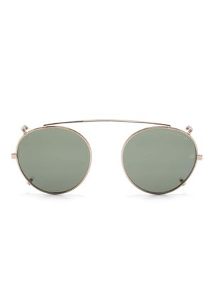 Dita Eyewear waffle-effect pilot-frame sunglasses - Gold