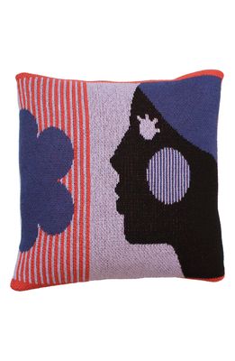 DITTOHOUSE Courageous Woman Pillow Cover in Indigo Rust Lavender Black