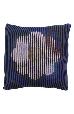 DITTOHOUSE Flower & Bars Pillow Cover in Lavender Moss Black Indigo