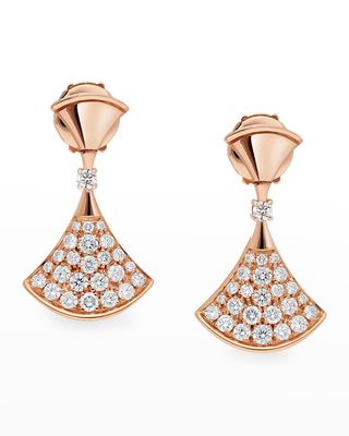 Divas' Dream Diamond Drop Earrings in 18k Rose Gold