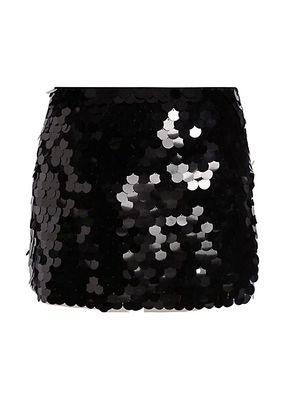 Dizzy Sequined A-line Miniskirt