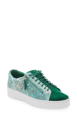 DJANGO AND JULIETTE Laila Platform Sneaker in Dark Emerald/Multi-Pony