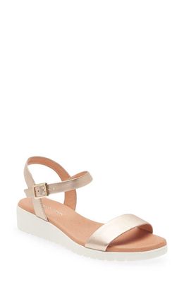 DJANGO AND JULIETTE Marylee Wedge Sandal in Rose Gold/White Sole