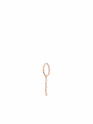 Djula 18kt rose gold Chain Diamond hoop earring - Pink