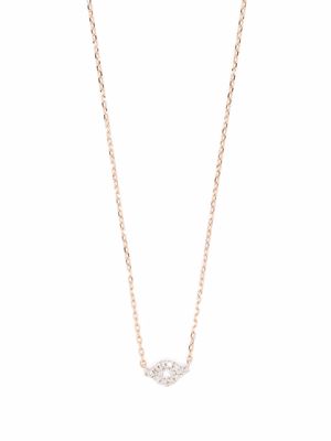 Djula 18kt rose gold diamond eye necklace - Pink
