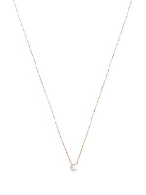 Djula 18kt rose gold Moon diamond necklace - Pink