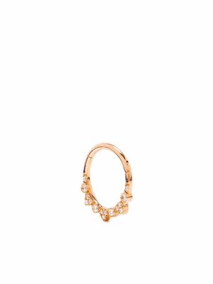 Djula 18kt rose gold Spike diamond hoop earring - Pink