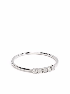Djula 18kt white gold 5 diamond ring - Silver