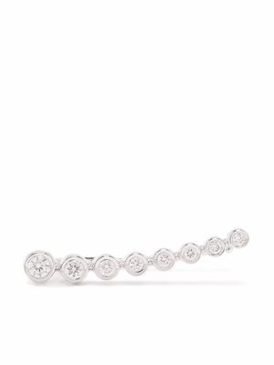 Djula 18kt white gold Cascade diamond earring - Silver