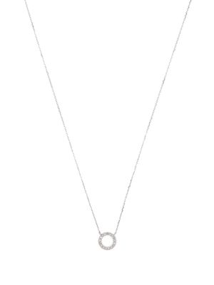 Djula 18kt white gold Circle diamond chain necklace - Silver