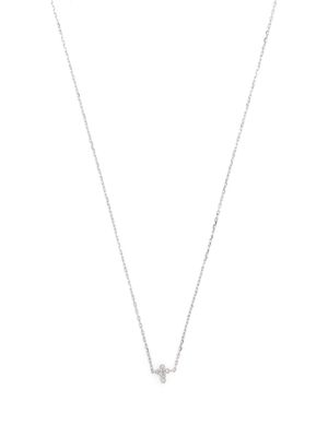 Djula 18kt white gold cross diamond necklace - Silver