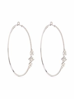Djula 18kt white gold Delicatesse diamond hoop earrings - Silver