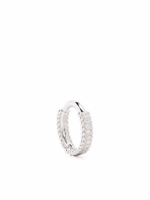 Djula 18kt white gold diamond hoop earring - Silver