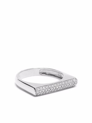 Djula 18kt white gold Graphique bar diamond ring - Silver