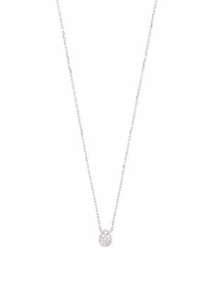 Djula 18kt white gold pear diamond necklace - Silver