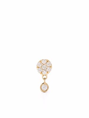 Djula 18kt yellow gold Target Tassel diamond stud earring