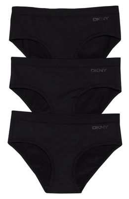 DKNY Active Comfort 3-Pack Hipster Briefs in Black