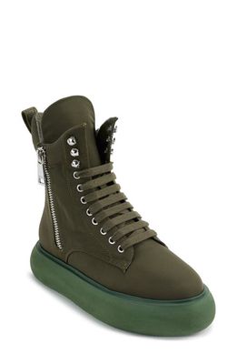 DKNY Aken Sneaker Boot in Army Green