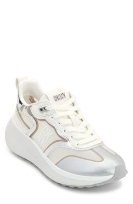 DKNY Aki Sneaker in White/Light Toffee