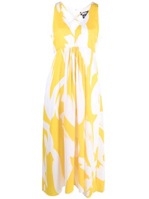 DKNY all-over floral-print maxi dress - Yellow
