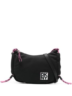 DKNY appliqué-logo crossbody bag - Black