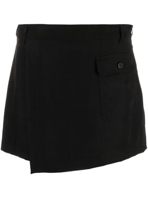 DKNY asymmetric skirt-shorts - Black