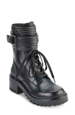 DKNY Basia Combat Boot in Black