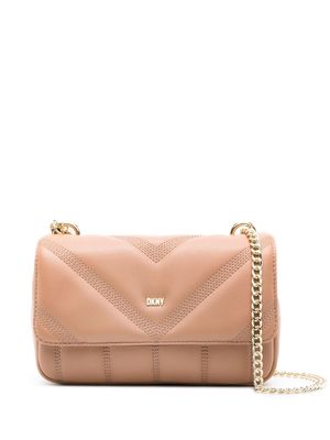 DKNY Becca quilted leather shoulder bag - Neutrals