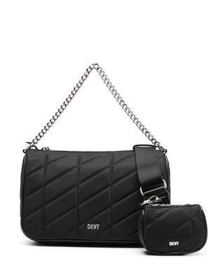 DKNY Bodhi detachable-coin-purse quilted bag - Black