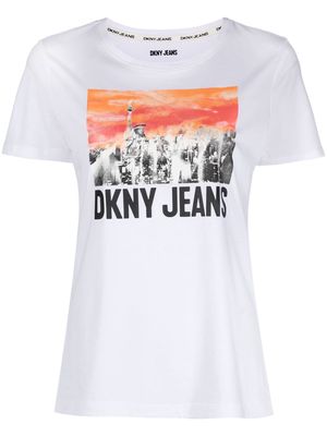 DKNY City graphic-print T-shirt - White