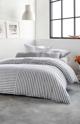 DKNY Clipped Square Cotton Duvet Cover & Sham Set in Grey