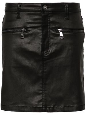 DKNY coated denim miniskirt - Black