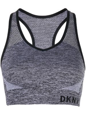 DKNY contrast-trimmed sports bra - Grey