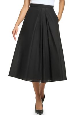 DKNY Cotton Voile A-Line Skirt in Black