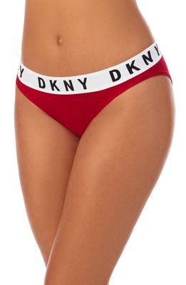 DKNY Cozy Boyfriend Bikini Briefs in Cherry