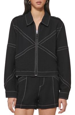 DKNY Crinkle Jacket in Black