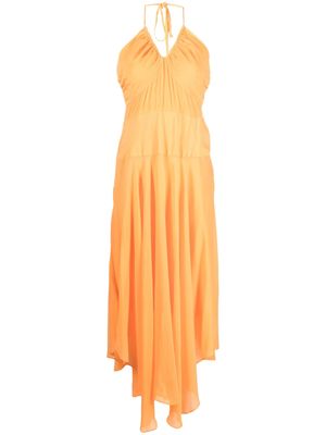 DKNY crinkle rayon maxi dress - Orange