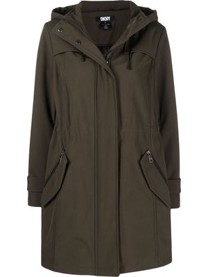DKNY drawstring hooded parka - Green