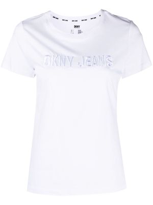 DKNY embossed-logo short-sleeve T-shirt - White